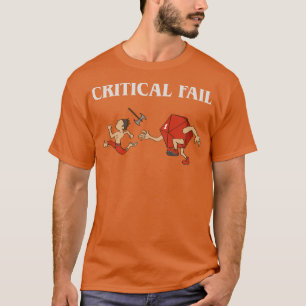 Camiseta Fallo crítico que se ejecuta desde el RPG de la ta