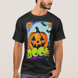 Camiseta Fallo de parche de calabaza de Halloween: murciéla