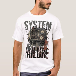 Camiseta Fallo del sistema Gráfico Industrial Máquina Retro