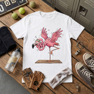 Camiseta Fallo divertido de yoga de flamenco en el entrenam