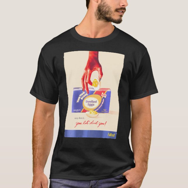 Camiseta Fallout - Yum Yum Deviled Eggs Retro Ad (Anverso)