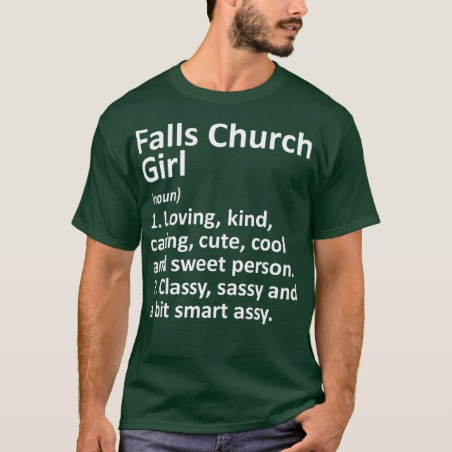 Camiseta FALLS CHICA DE IGLESIA VA VIRGINIA Funny City Home (Anverso)