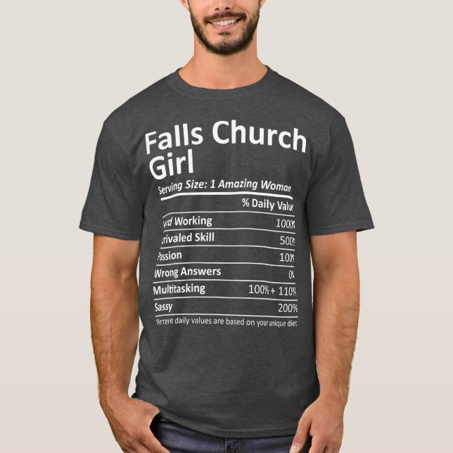 Camiseta FALLS CHICA DE IGLESIA VA VIRGINIA Funny City Home (Anverso)