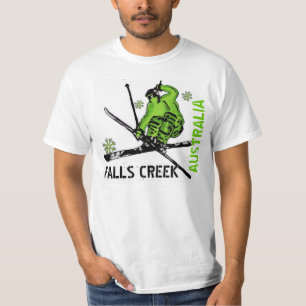 Camiseta Falls Creek Australia green ski value tee