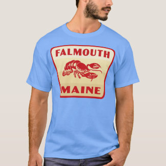 Camiseta Falmouth Maine Retro Badge Tan