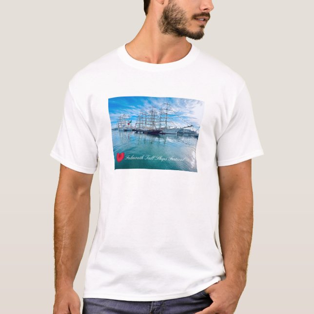 Camiseta FALMOUTH TALL SHIP FESTIVAL Cornwall Photo (Anverso)