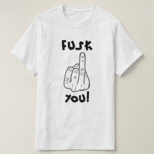 Camiseta Falsa bomba de f y falso chiste de dedo medio