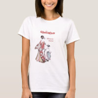 Camiseta falsa de la tienda de ropa del geisha
