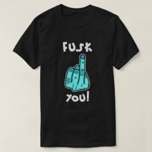 Camiseta Falsa f-bomba y falso chiste de dedo medio v3.1