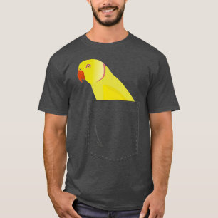 Camiseta Falsa loro de loro amarillo anaranjado indio