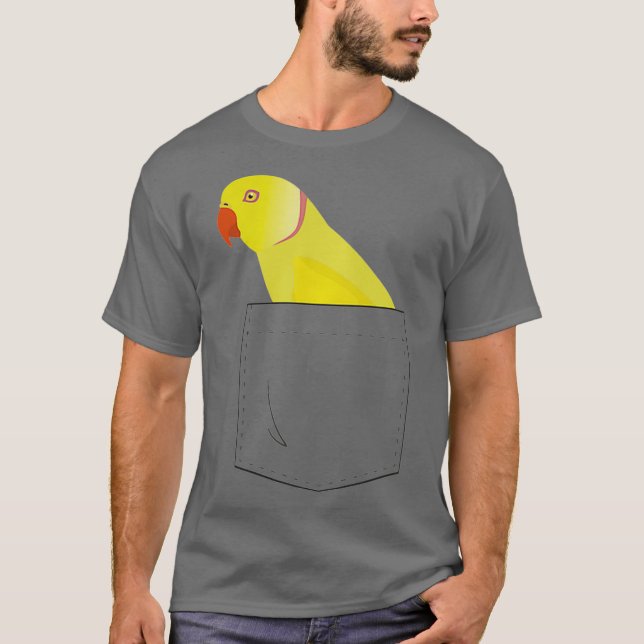 Camiseta Falsa loro de loro amarillo anaranjado indio (Anverso)