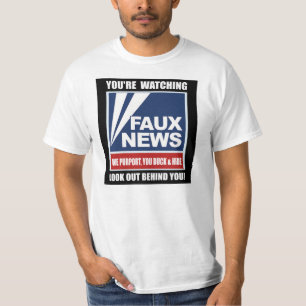 Camiseta ¡FALSA mirada de las noticias… hacia fuera!