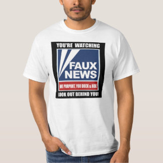 Camiseta ¡FALSA mirada de las noticias… hacia fuera!