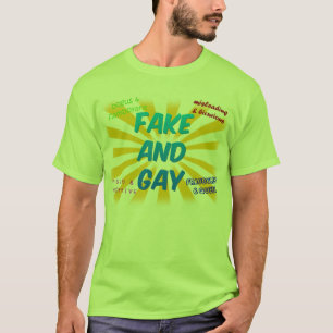 Camiseta Falsificación y gay (luz)