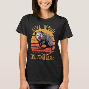 Camiseta Falso fallecimiento en vivo Opossum Ugly Cat Possu