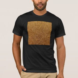 Camiseta Falso gráfico del purpurina del oro