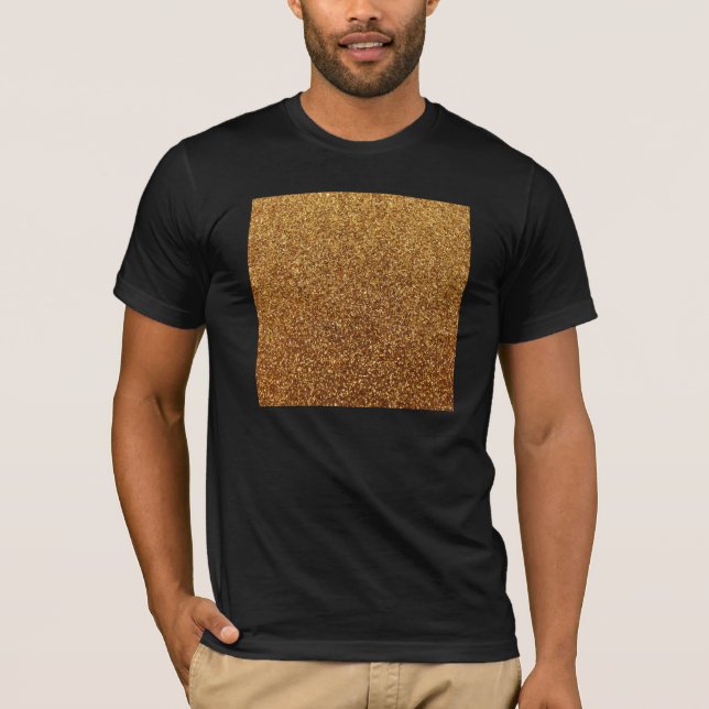 Camiseta Falso gráfico del purpurina del oro (Anverso)