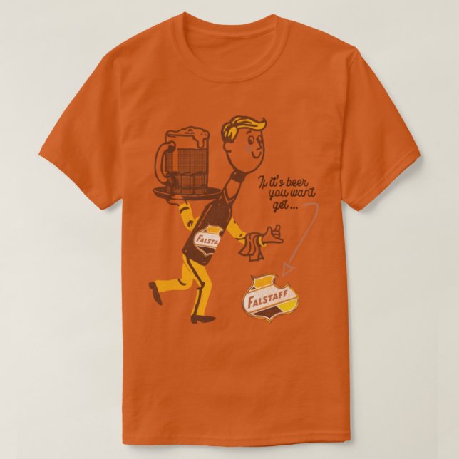 Camiseta Falstaff Retro Derunt Beer Man (Diseño del anverso)