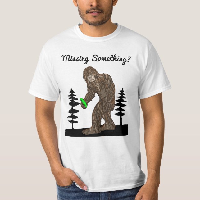 Camiseta ¿Falta algo? Bigfoot Disk Golf   (Anverso)