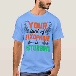 Camiseta Falta De Gráfica De Músico De Jazz De Saxofón