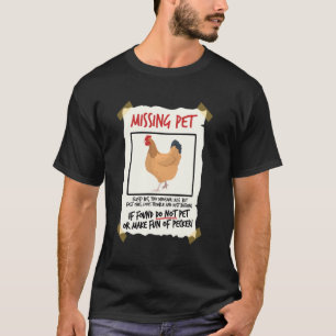 Camiseta Falta el Pollo Mascota, un pequeño dinosaurio. Ave