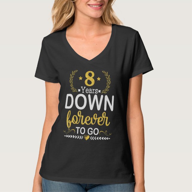 Camiseta Faltan 8 Años Para Que El Boda Se Case Con Memory  (Anverso)