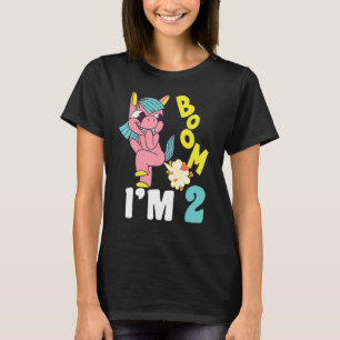 Camiseta Faltando al boom de cumpleaños número 2 de Unicorn