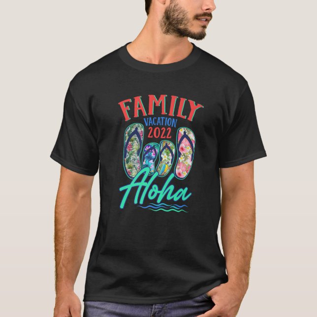 Camiseta Fam de coincidencia de Flip Flops Aloha Hawaii Vac (Anverso)