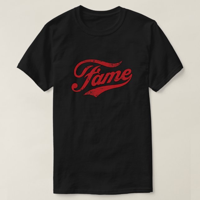 Camiseta Fame Retro Vintage Dificultado Faded  (Diseño del anverso)