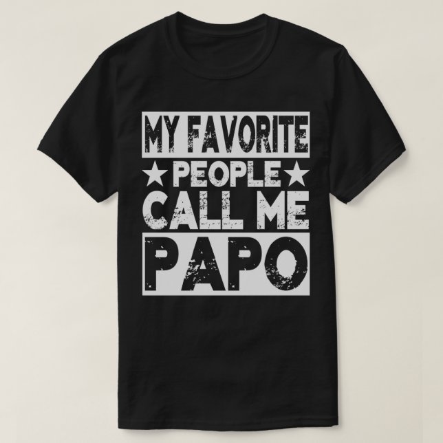 Camiseta Familia 365 Mi gente favorita me llama abuelo de p (Diseño del anverso)