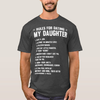 Camiseta FAMILIA 365 Reglas Para Salir Con Mi Hija Graciosa