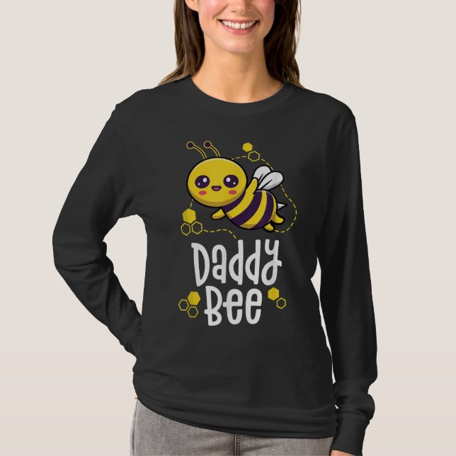 Camiseta Familia Abeja Papá Primer Día Abeja Nacimiento (Anverso)