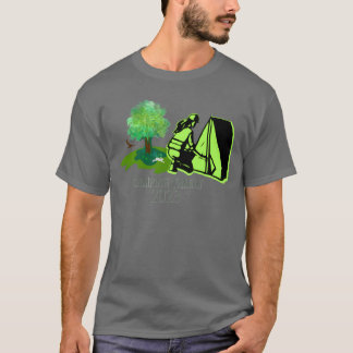 Camiseta familia acampando divertida 2023