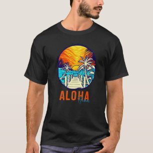 Camiseta Familia Aloha Beach Sunset Matching Vacation Frien