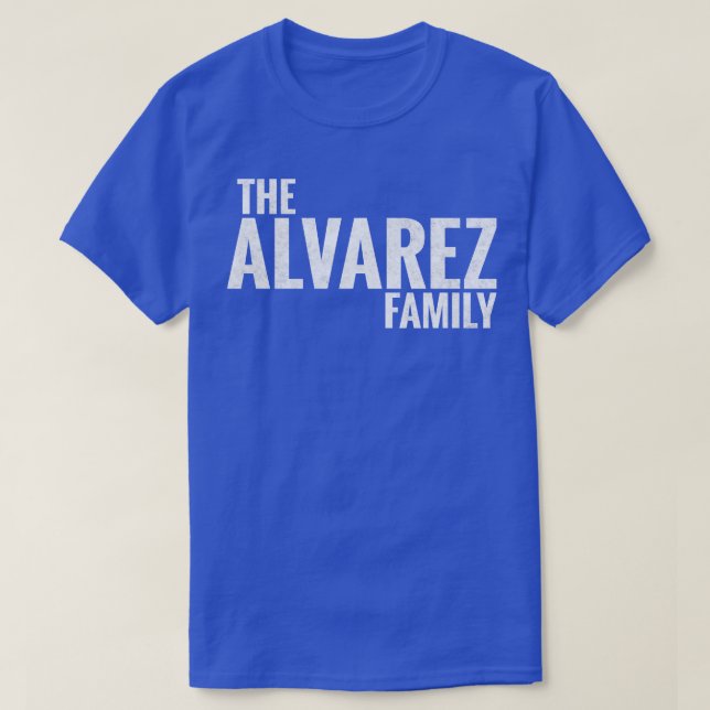 Camiseta Familia Álvarez Apellido Álvarez Última (Diseño del anverso)