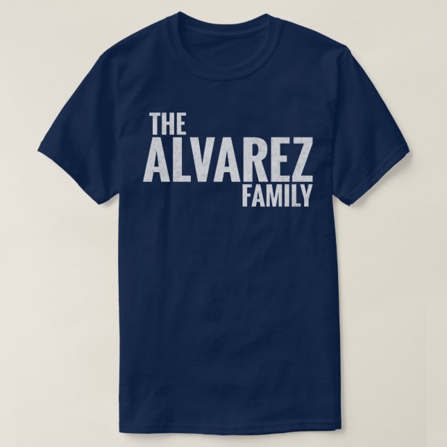 Camiseta Familia Álvarez Apellido Álvarez Última (Diseño del anverso)