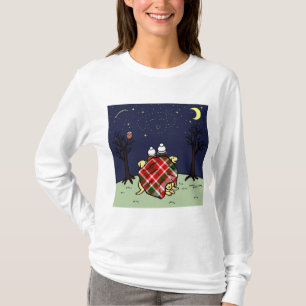Camiseta Familia amarilla de Labrador y cielo estrellado