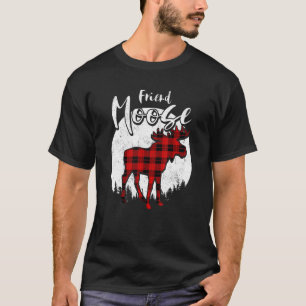 Camiseta Familia Amigo Moose Red Plaid Buffalo Matanza Paj