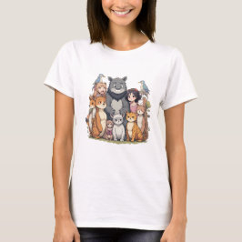 Camiseta Familia animal antropomórfica