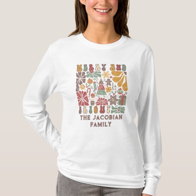 Camiseta Familia Año Reunión Boho Navidades Florales (Anverso)