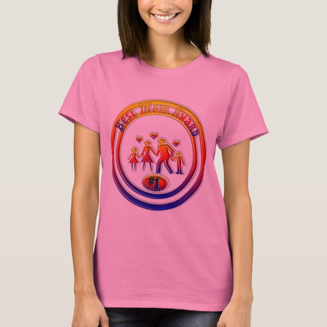 Camiseta Familia Arcoiris Best Mom Award (Anverso)
