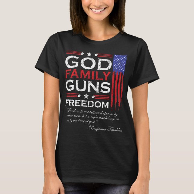 CAMISETA FAMILIA ARMAS DE DIOS Y LIBERTAD CRISTIANA MAGA TR (Anverso)