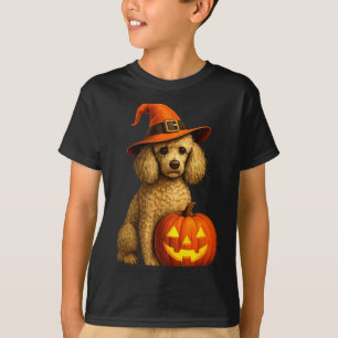 Camiseta Familia Arte Perro Sombrero Bruja Calabaza Hallowe