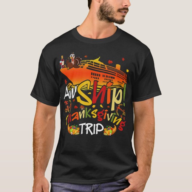 Camiseta Familia Aw Ship Thankding Trip (Anverso)
