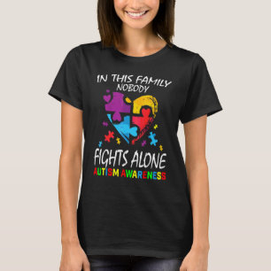Camiseta Familia Azul Autismo Conciencia Rompecabezas Pieza