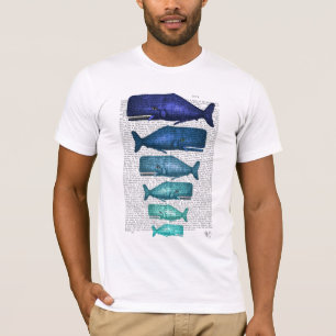 Camiseta Familia ballena azul