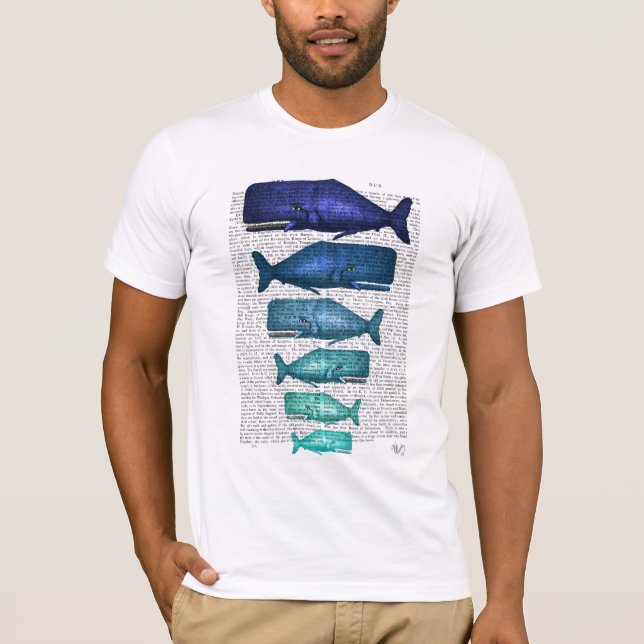 Camiseta Familia ballena azul (Anverso)