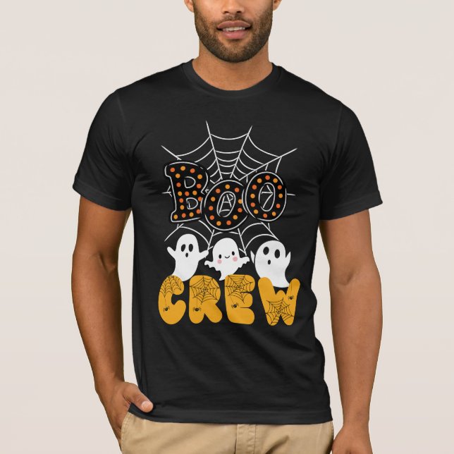 Camiseta Familia Boo Crew coincidiendo Divertido Halloween (Anverso)
