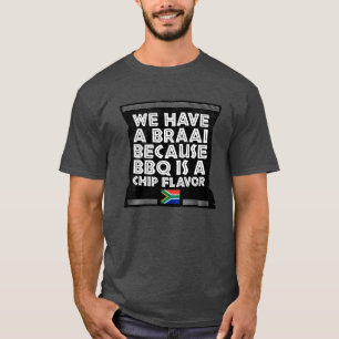 Camiseta Familia Braai Sudáfrica: BBQ Chips divertidas cam