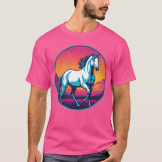 Camiseta Familia Caballo Synthwave